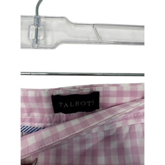 Talbots Plus Relaxed Chino Pants Purple‎ Gingham Casual Straight Leg Size 20W - Picture 3 of 12
